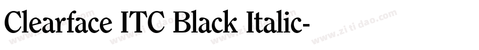Clearface ITC Black Italic字体转换